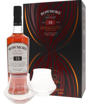 Bowmore 15y + 2 Glasses