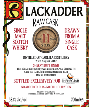 Caol Ila 2012 11y Nectar (Blackadder - Raw Cask) Incl. Doos