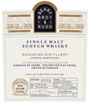 Dailuaine 2013 13y (Berry Bros For Kirsch And The Nectar)