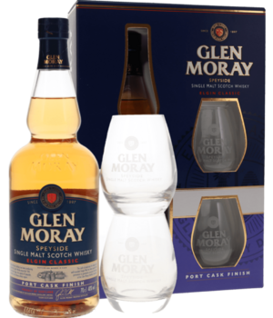 Glen Moray Port Finish + 2 Glazen
