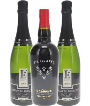 Ruby Sparkler Cocktail (Graham's + Loron Cremant)