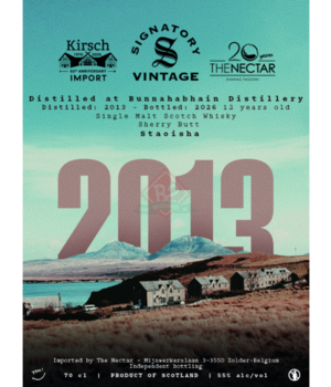 Staoisha 2013 12y The Nectar & Kirsch - Sherry Butt (Signatory - The Nectar And Kirsch)