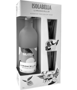 Isolabella Limoncello + 2 Glazen