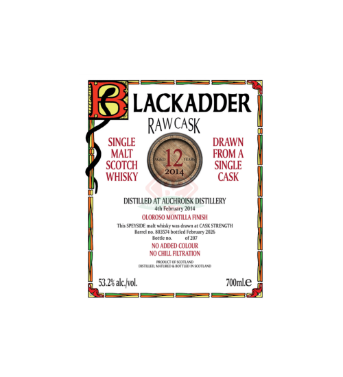 Auchroisk 2014 12y (Blackadder - Raw Cask)
