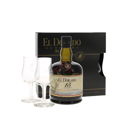 El Dorado 15y + 2 Glazen